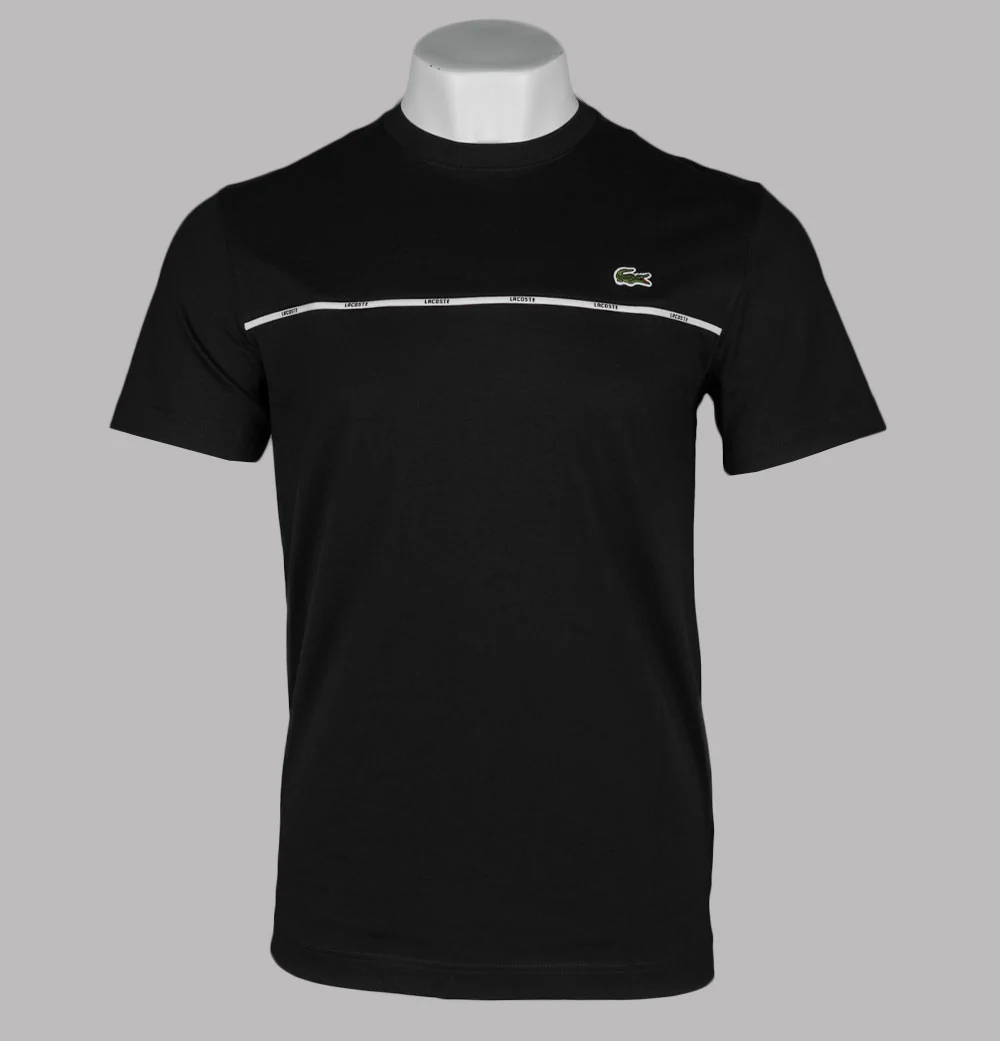 Lacoste Logo Trim T-Shirt Black