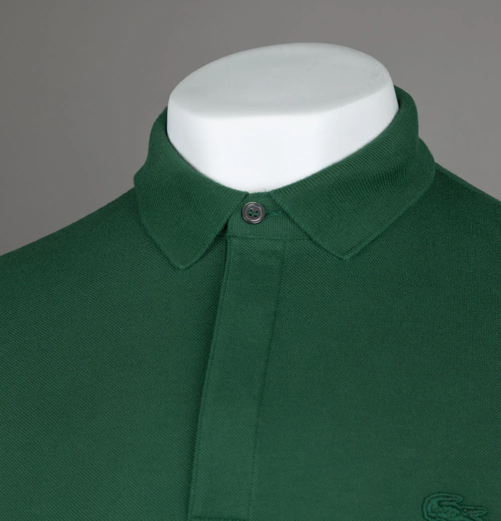 Lacoste Long Sleeve Paris Polo Shirt Green - Image 3