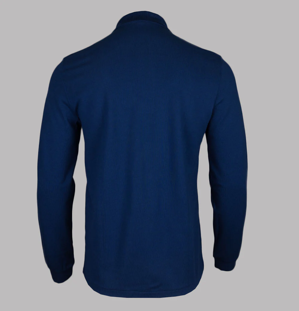 Lacoste Long Sleeve Polo Shirt Blue - Image 2