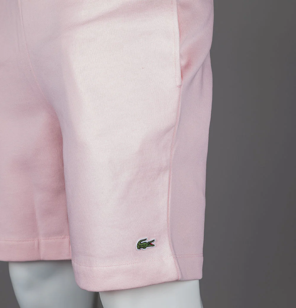 Lacoste Organic Brushed Cotton Shorts Pink - Image 4