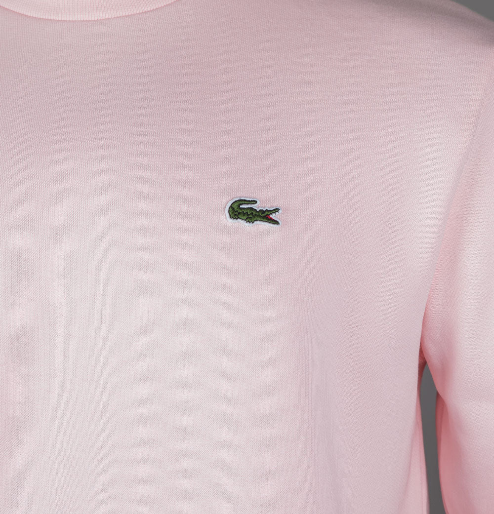Lacoste Organic Brushed Cotton Sweatshirt Pink - Image 3