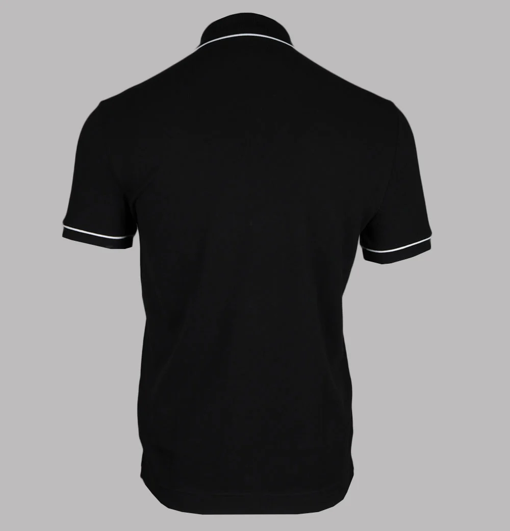 Lacoste Paris Piping Pique Polo Shirt Black - Image 2