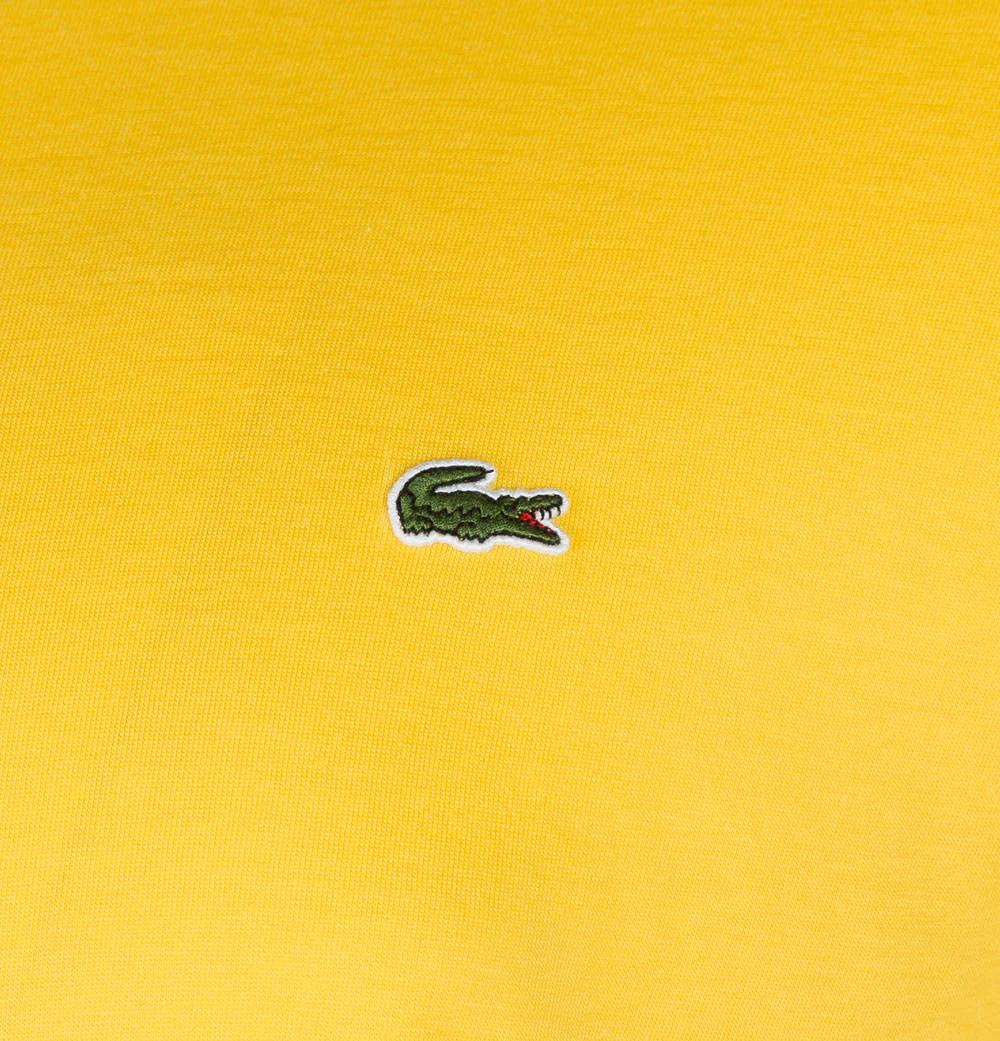 Lacoste Pima Cotton Jersey T-Shirt Yellow - Image 3
