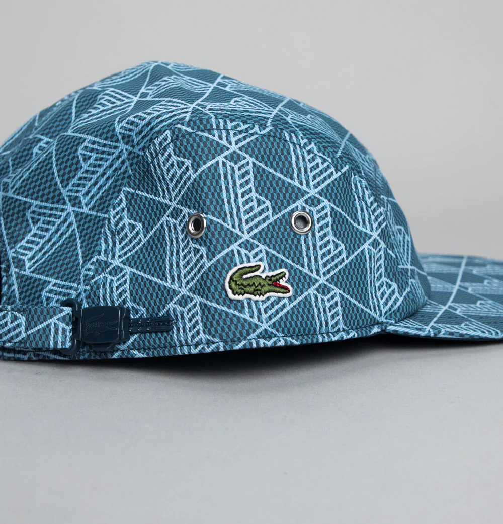 Lacoste Printed Twill Jockey Cap Blue - Image 2