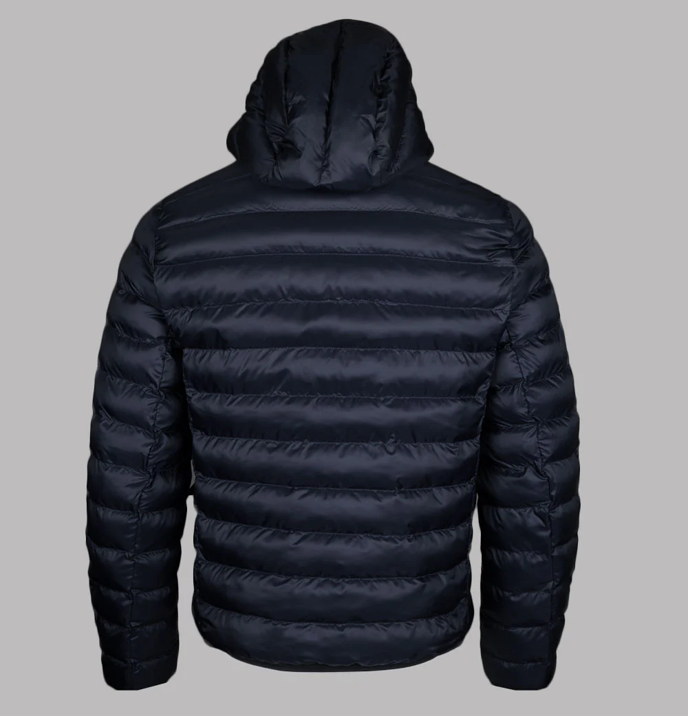Lacoste Quilted Hooded Short Jacket Navy - Image 2