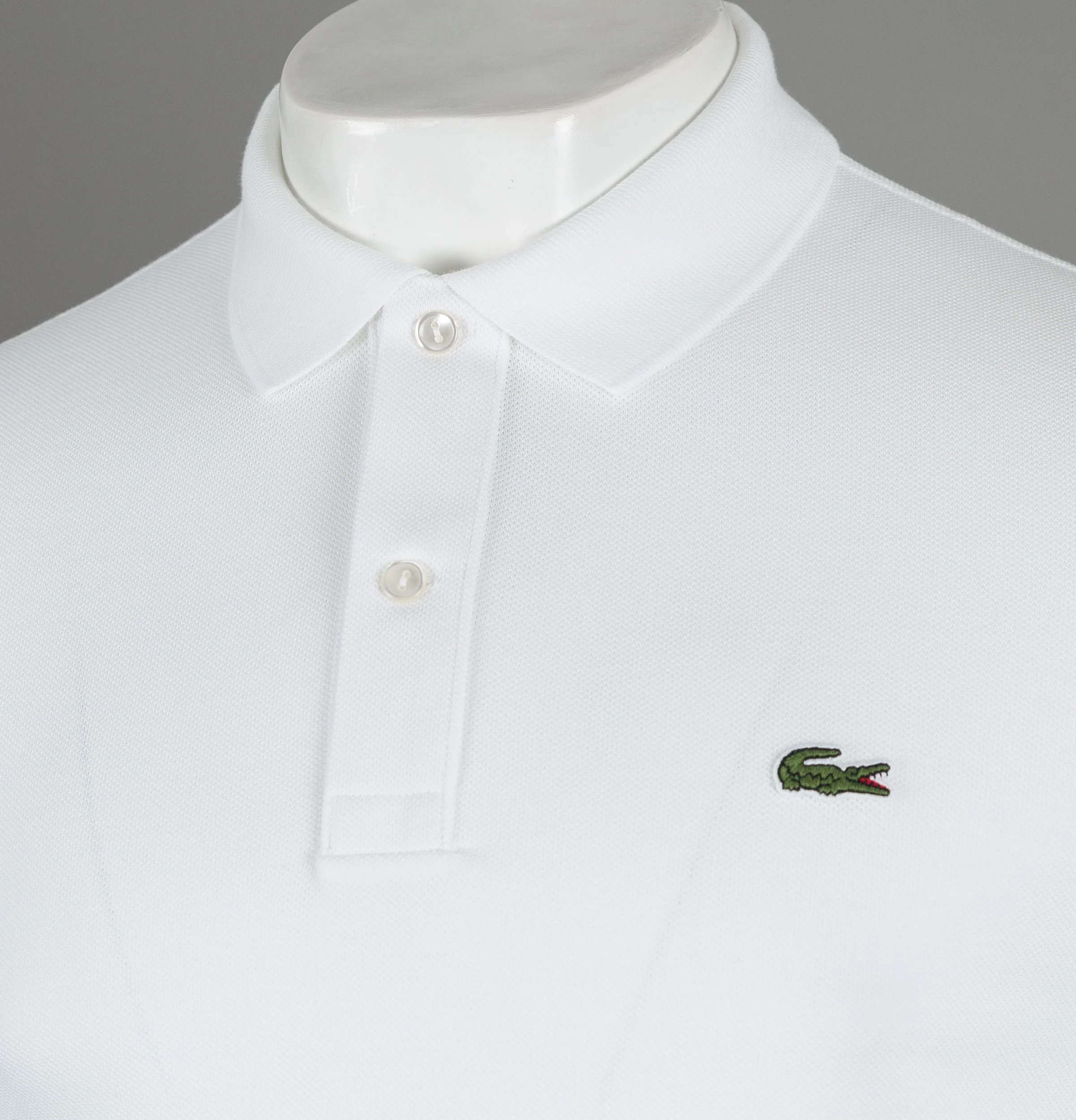 Lacoste Slim Fit Short Sleeve Polo Shirt White - Image 3