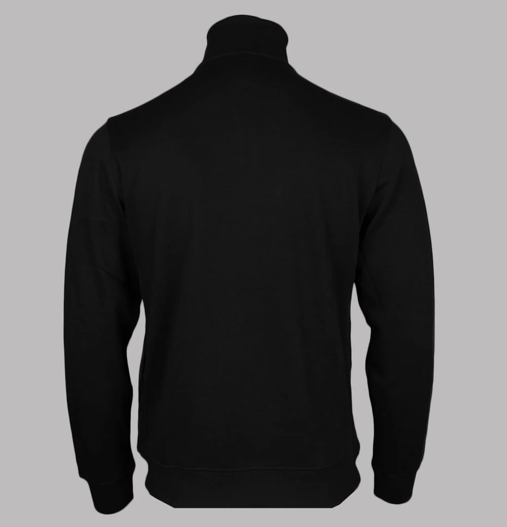 Lacoste Zip Up High Neck Interlock Sweatshirt Black - Image 2