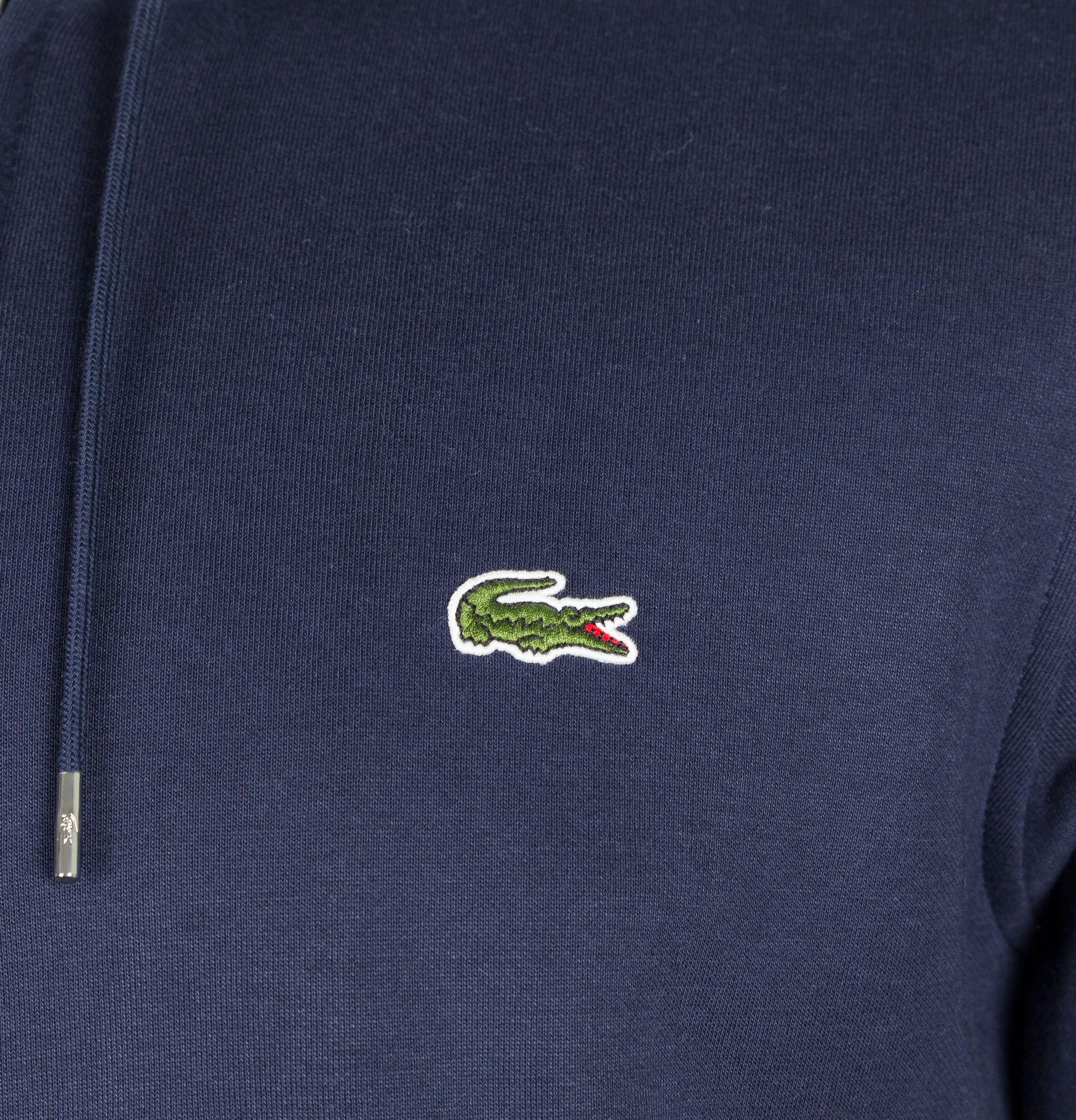 Lacoste Zip Up Hooded Sweatshirt Navy - Image 5