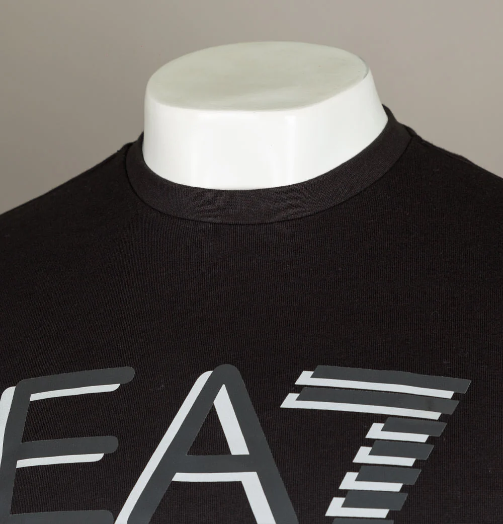 EA7 Large Chest Tipped Logo Sweatshirt Black - Image 4