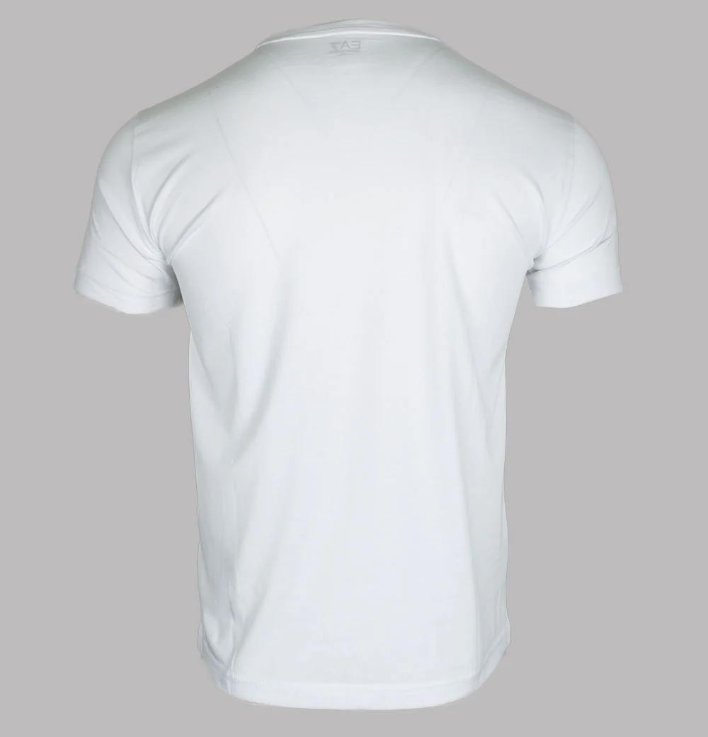 EA7 Large Chest Tipped Logo T-Shirt White - Image 2