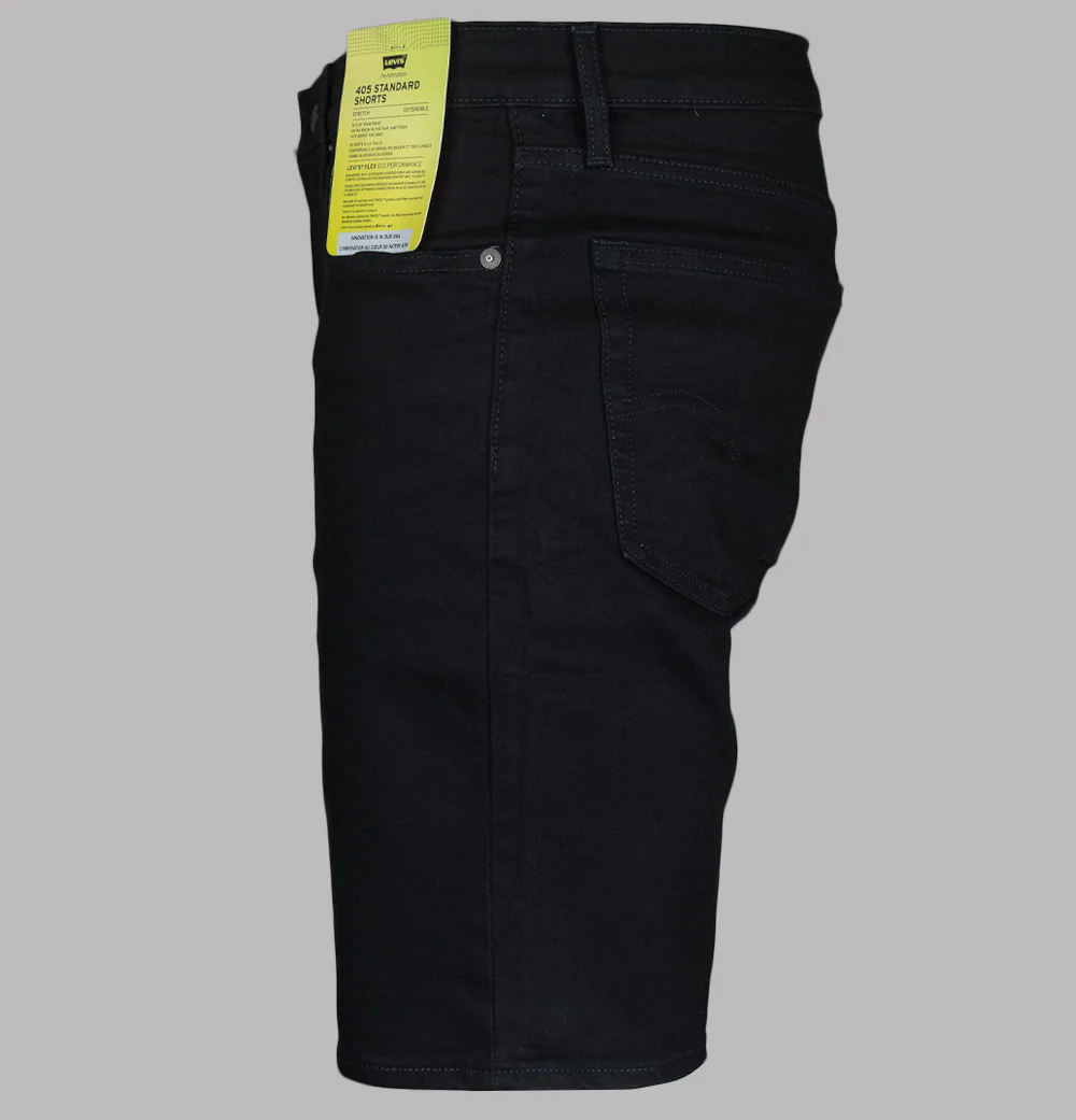 Levi's® 405 Standard Denim Shorts Black Rinse - Image 3