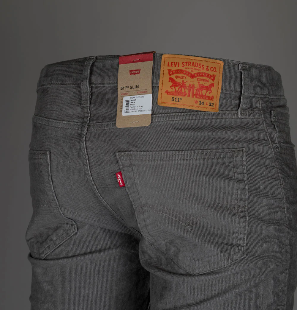 Levi's® 511™ Slim Fit Cords Pewter S Grey - Image 4