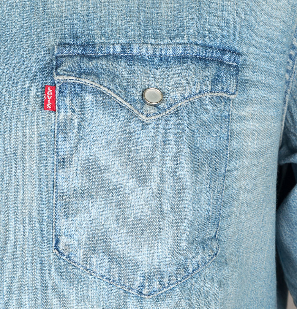 Levi's® Barstow Western Denim Shirt Red Cast Stone - Image 4