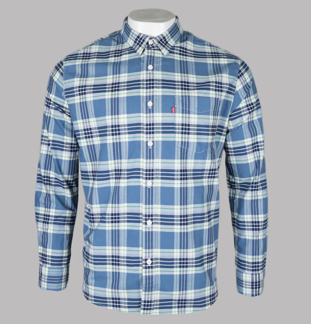 Levi's® Classic 1 Pocket Standard Check Shirt Blue