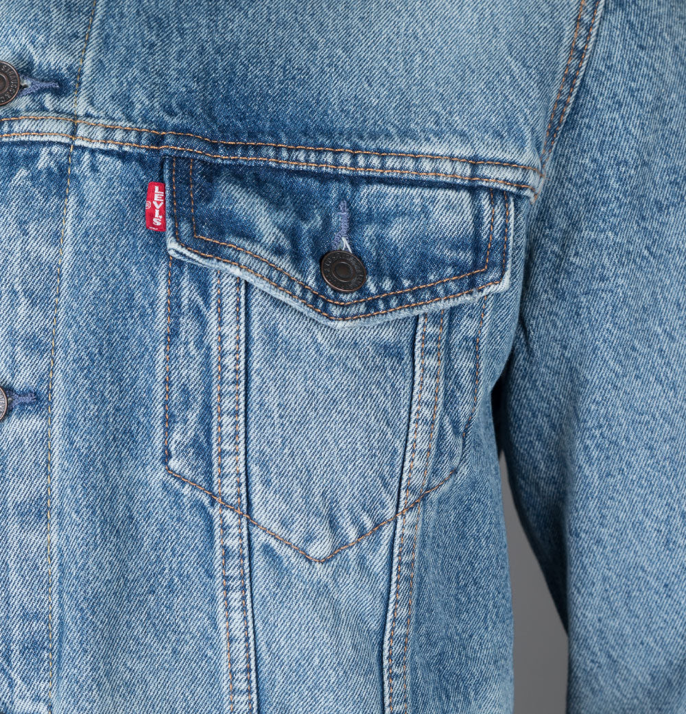 Levi's® Denim Trucker Jacket Light Indigo Destructed - Image 4