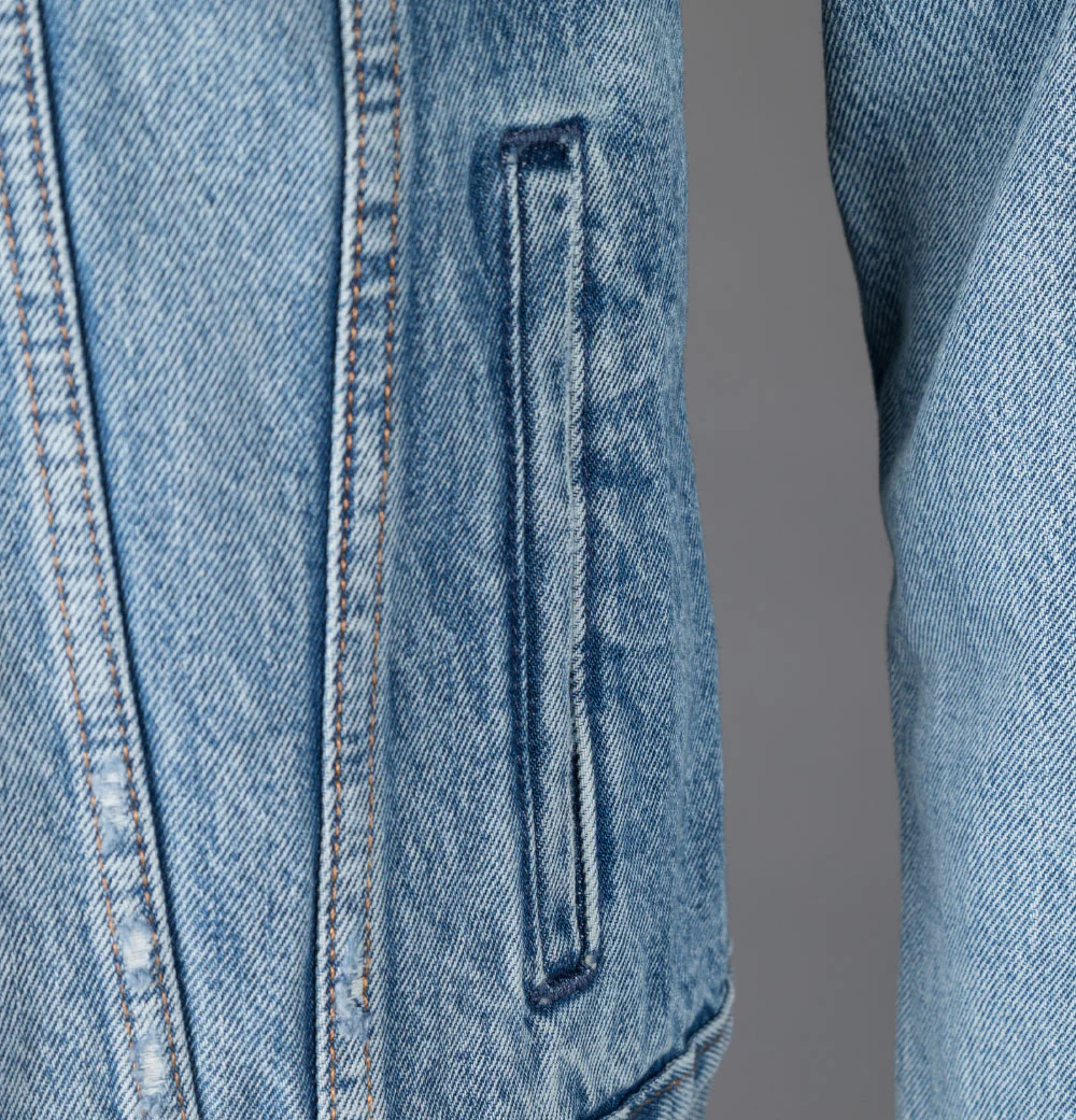Levi's® Denim Trucker Jacket Light Indigo Destructed - Image 6
