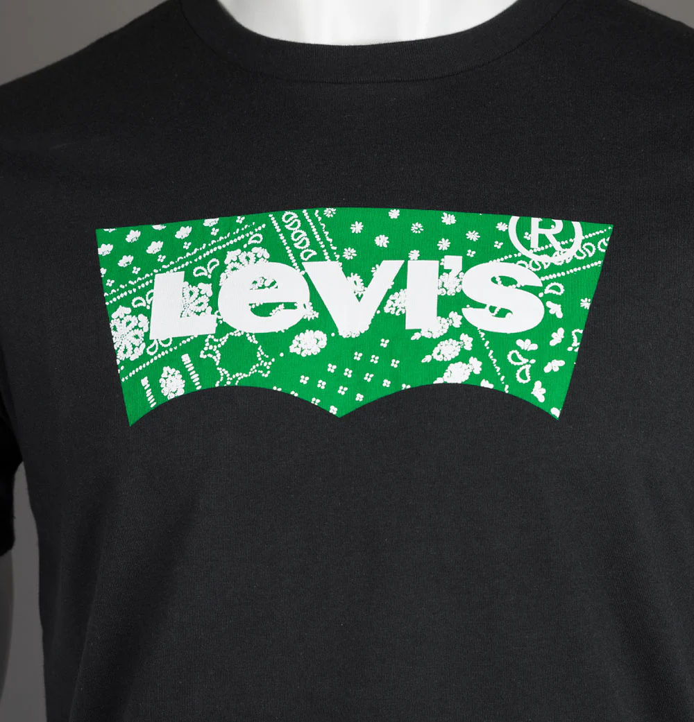 Levi's® Graphic Crew Neck T-Shirt Filled BW Caviar - Image 3
