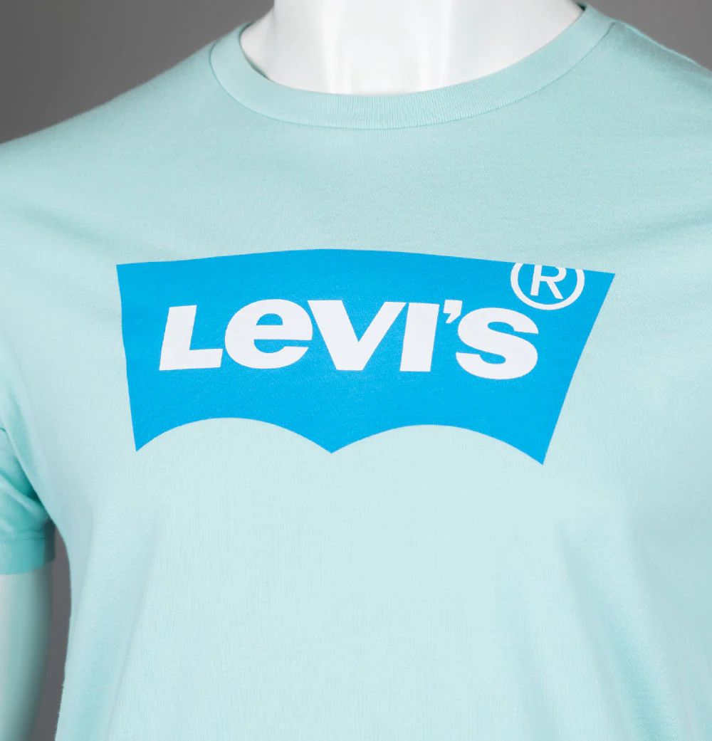 Levi's® Graphic Crew Neck T-Shirt Pastel Turquoise - Image 3