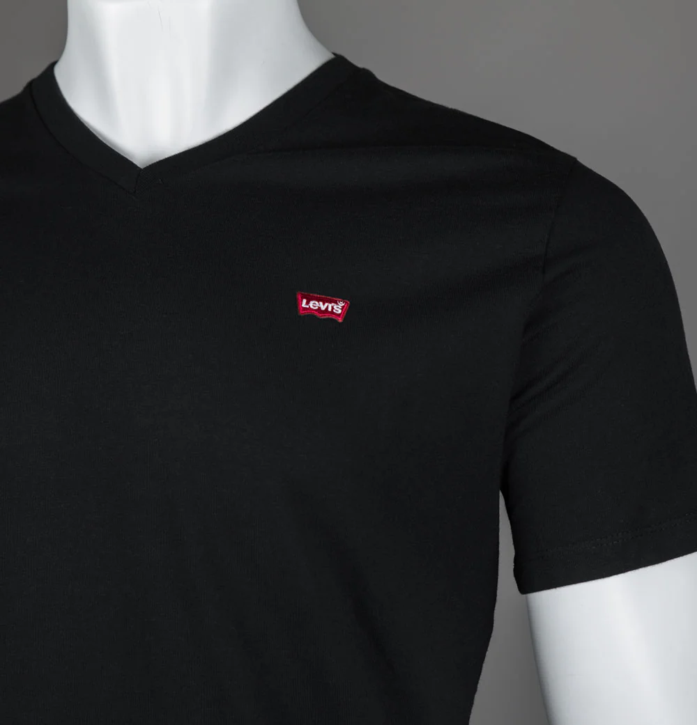Levi's® Original HM V Neck T-Shirt Black - Image 3