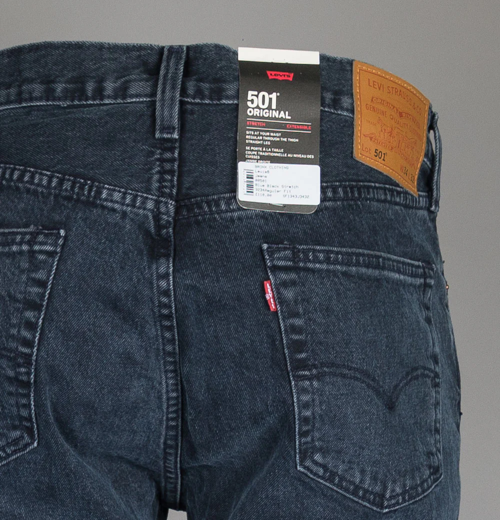 Levi's® 501® Original Fit Jeans Blue Black Stretch - Image 4