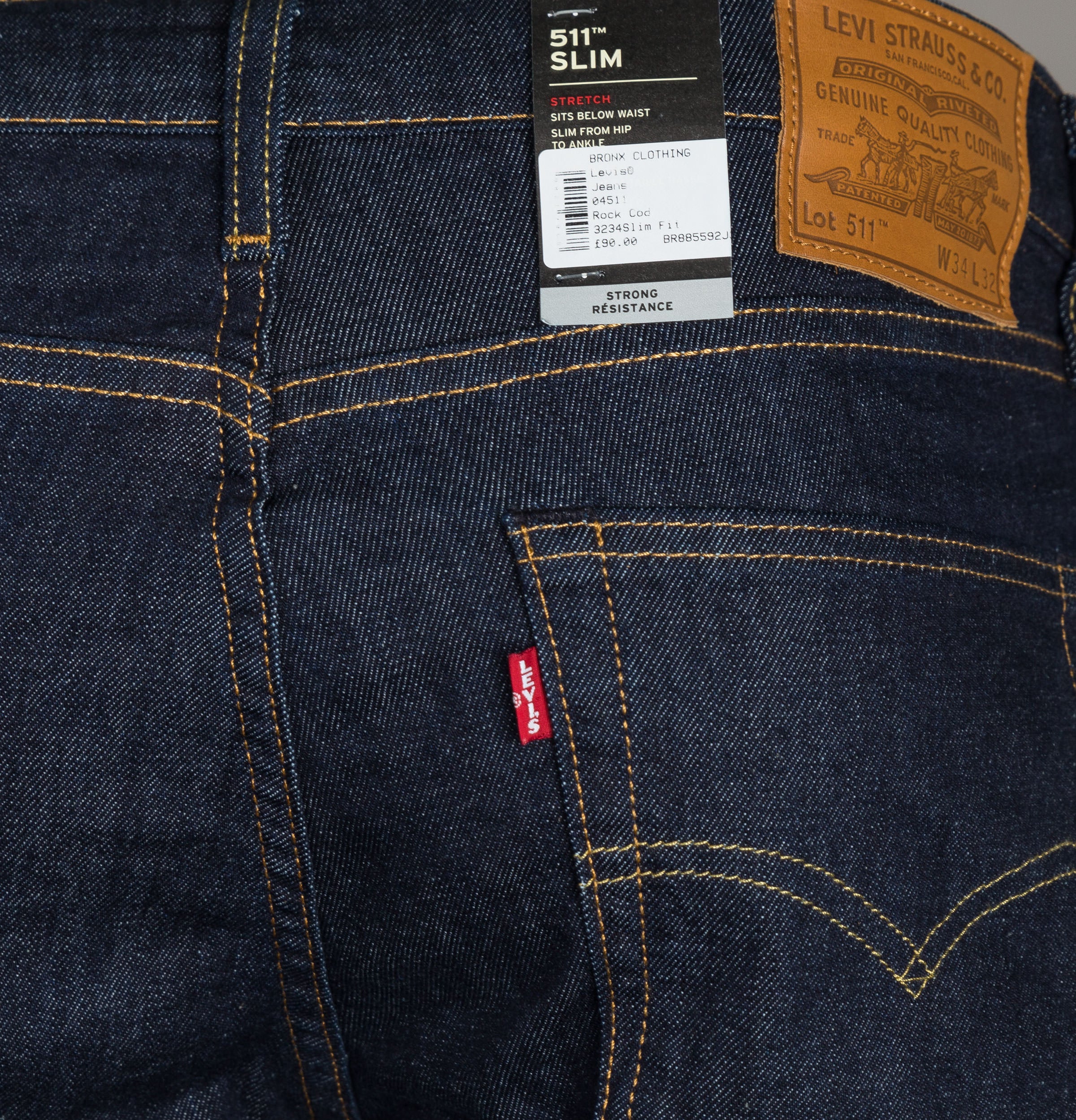 Levi's® 511™ Slim Fit Performance Stretch Jeans Rock Cod - Image 4