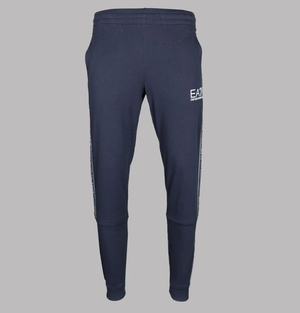 EA7 Logo Taping Joggers Navy Blue - Image 2