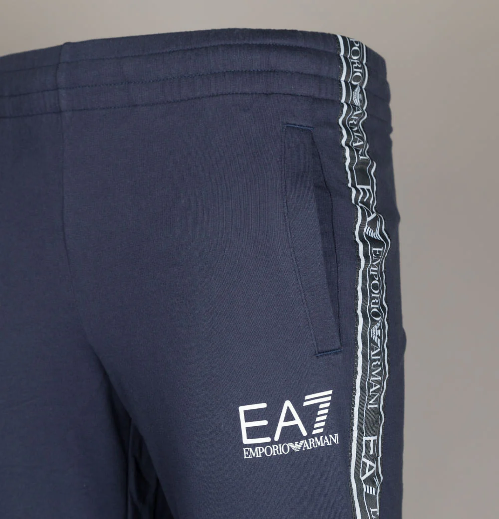 EA7 Logo Taping Joggers Navy Blue - Image 4