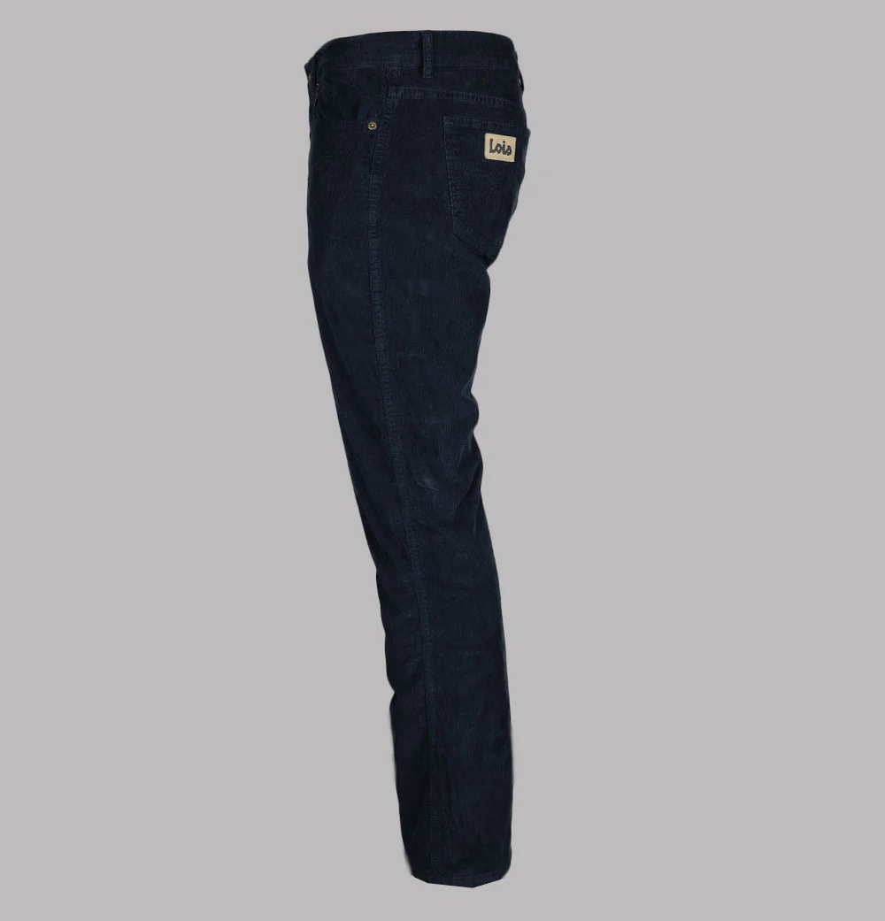 Lois Dario Boot Cut Fine Needle Cords Navy Blue
