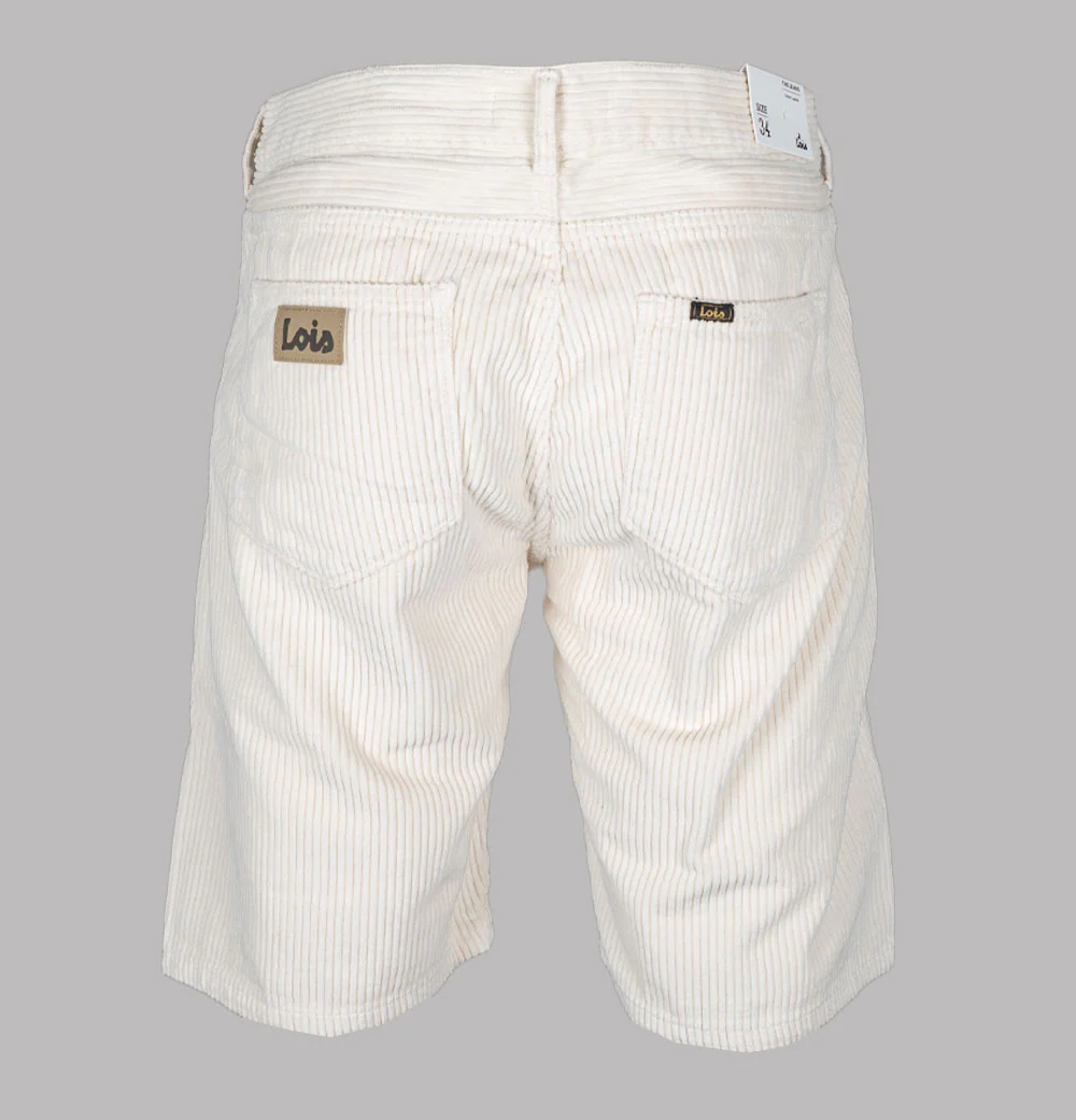 Lois Pepe Jumbo Cord Shorts Ecru - Image 3
