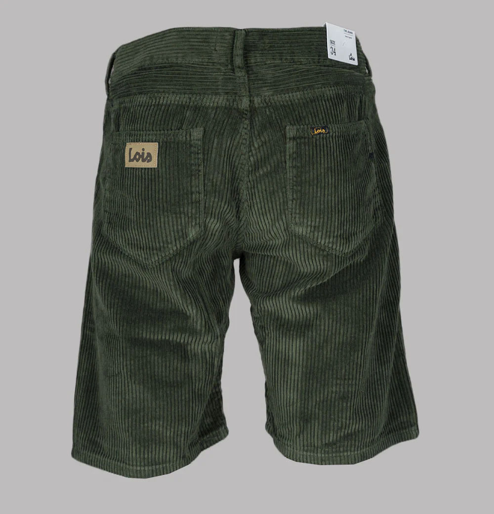 Lois Pepe Jumbo Cord Shorts Green Olive - Image 3
