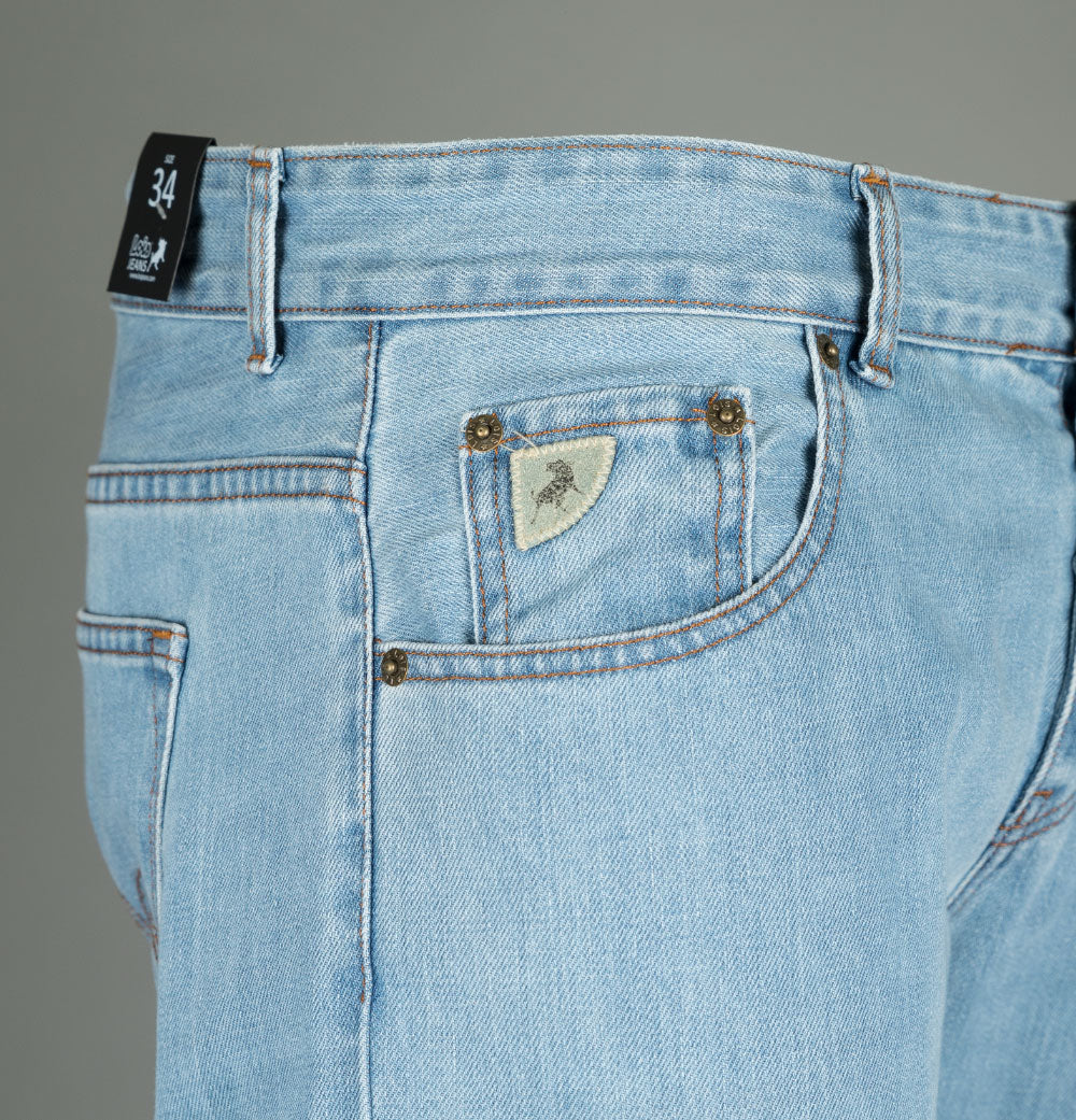 Lois Sierra Bleach T Wash Jeans Blue - Image 4