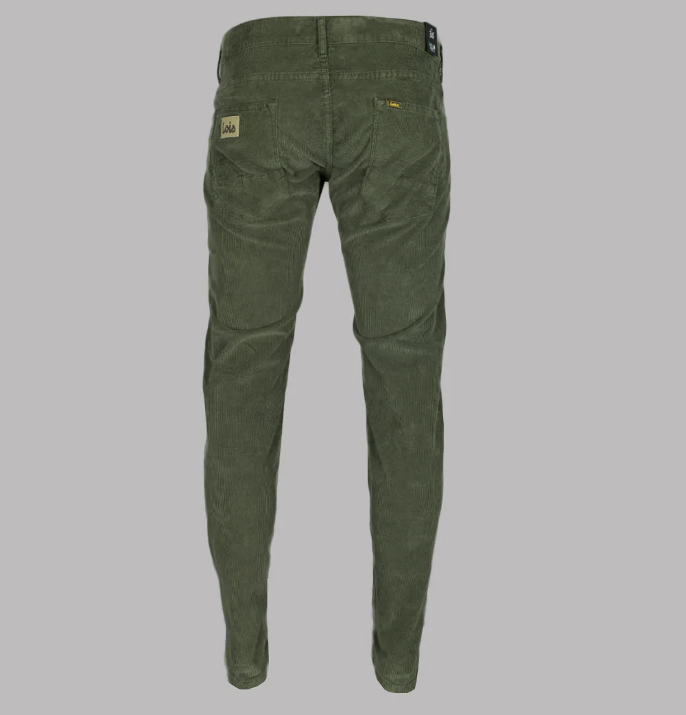 Lois Sierra Fine Needle Cords Green Olive - Image 3