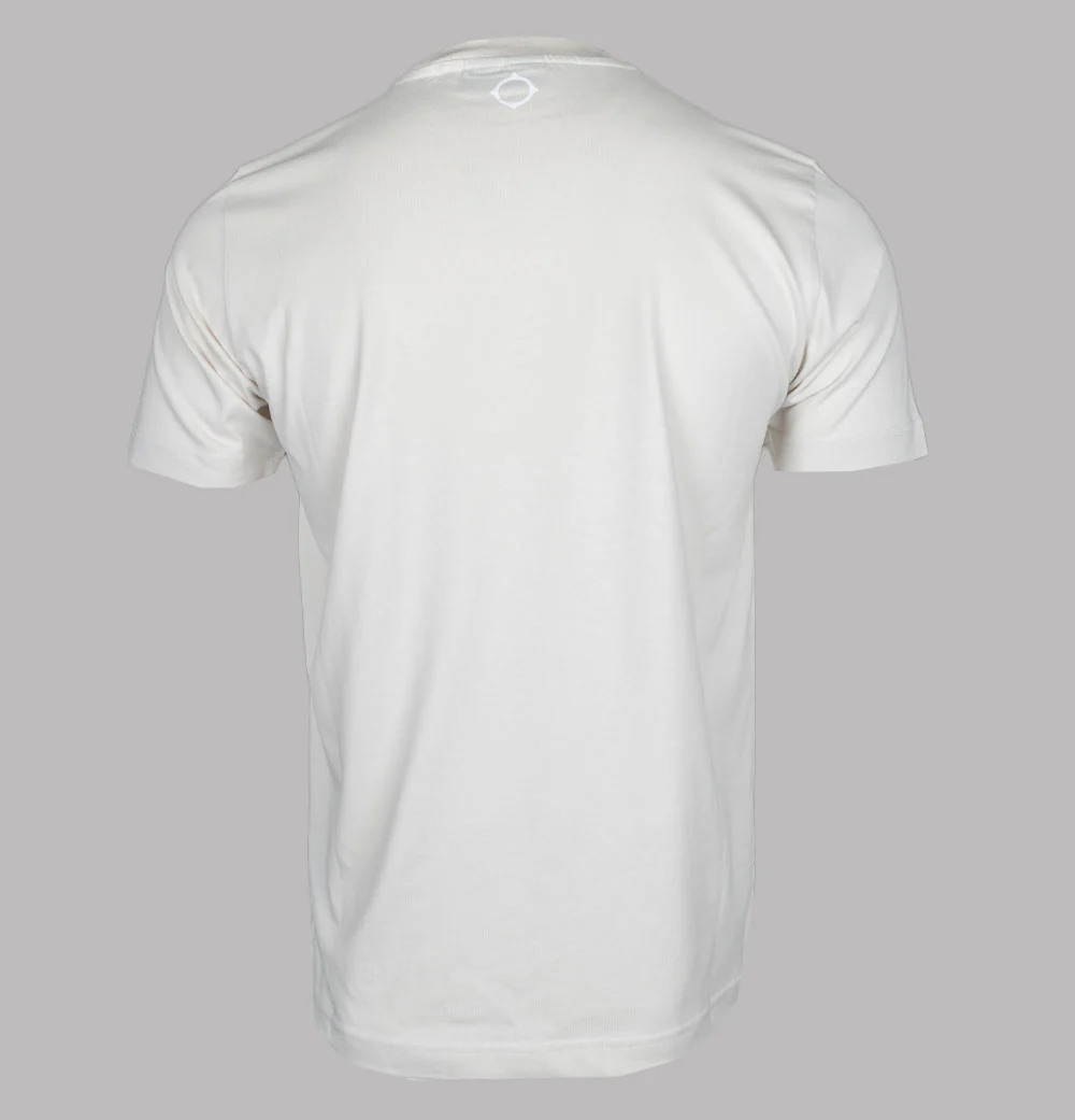 Ma.Strum Block Print T-Shirt Aluminium/Mud Pink - Image 2