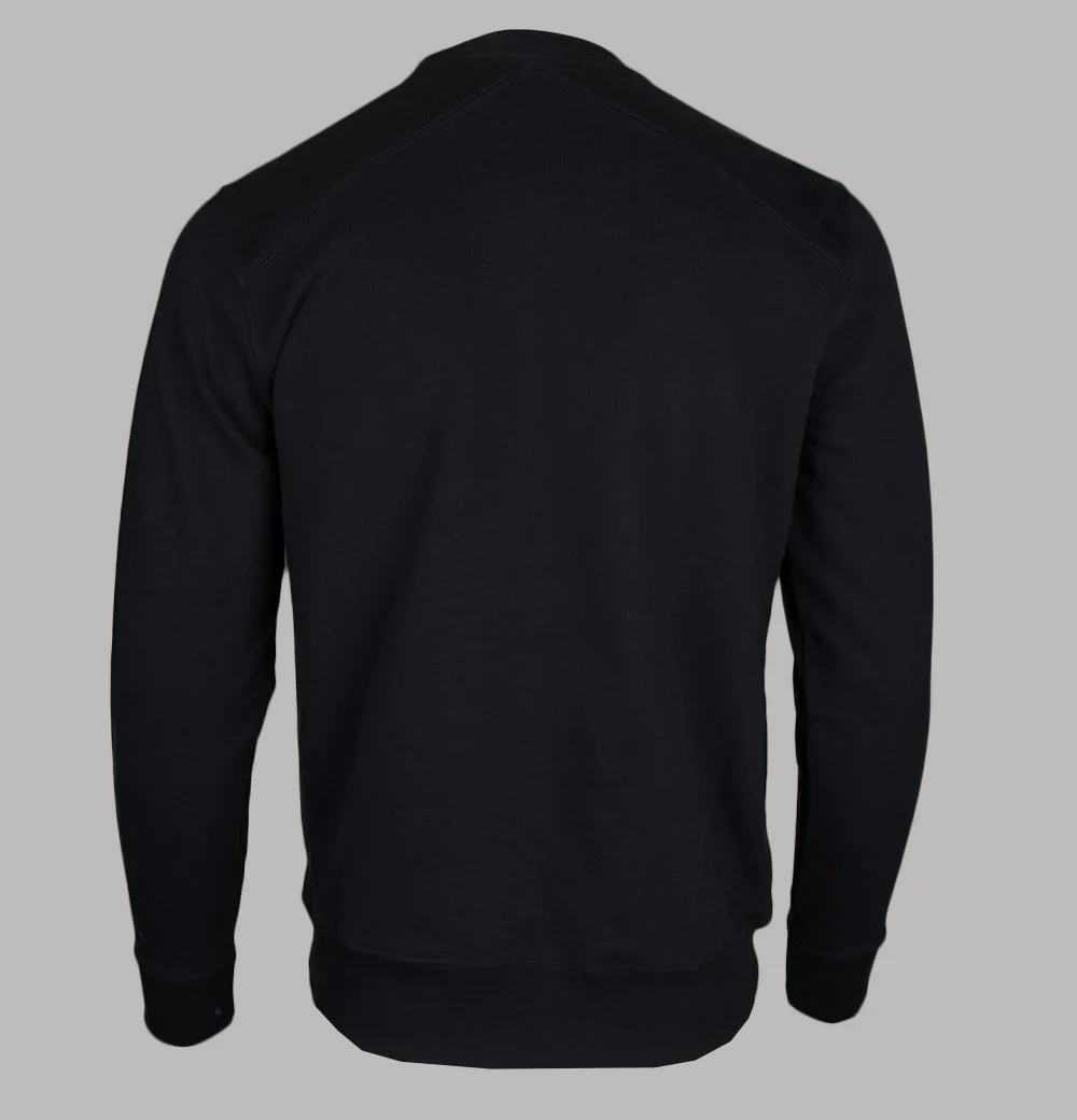 Ma.Strum Chest Logo Crew Sweat Jet Black - Image 2