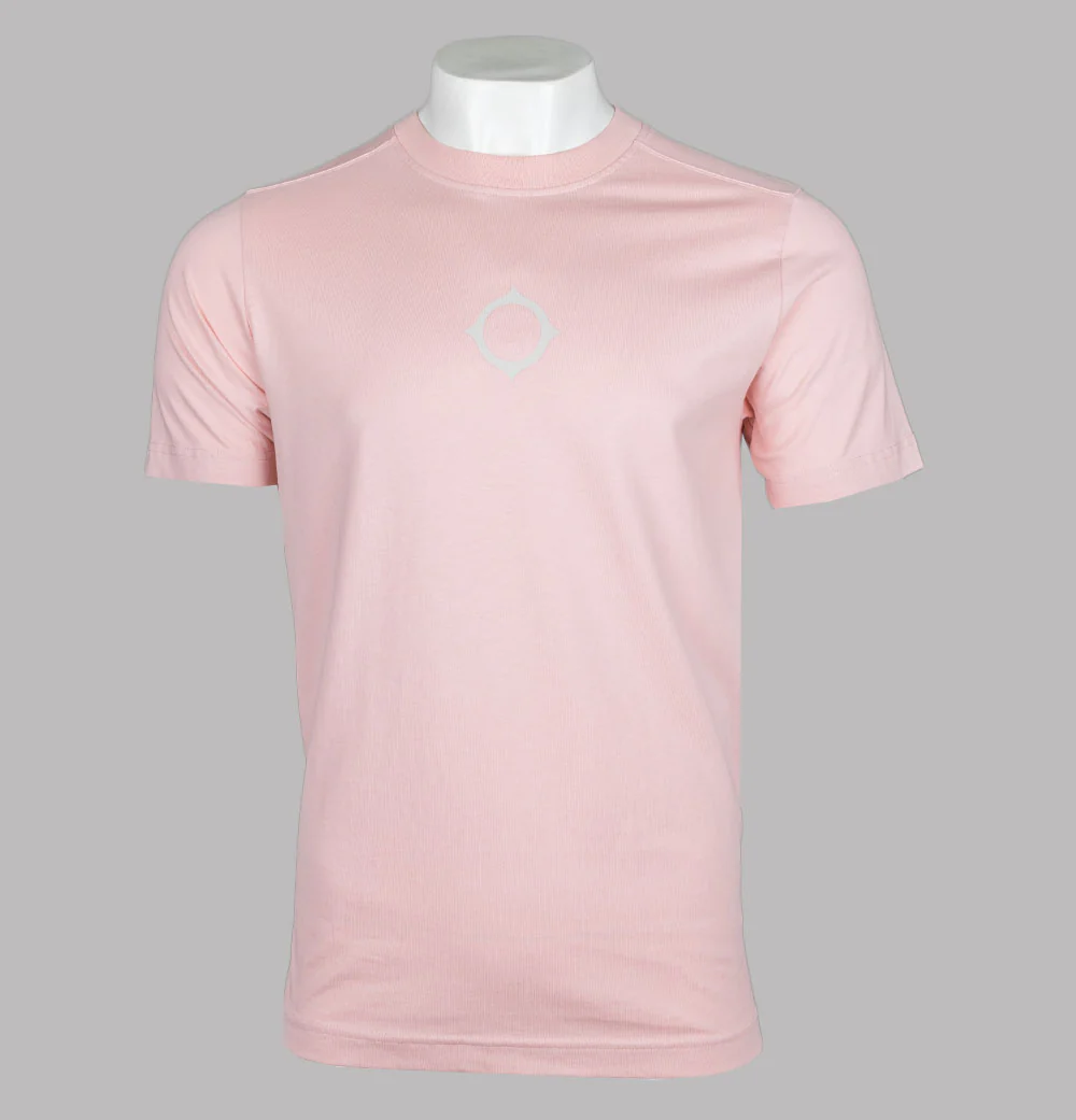 Ma.Strum Compass Print T-Shirt Mud Pink