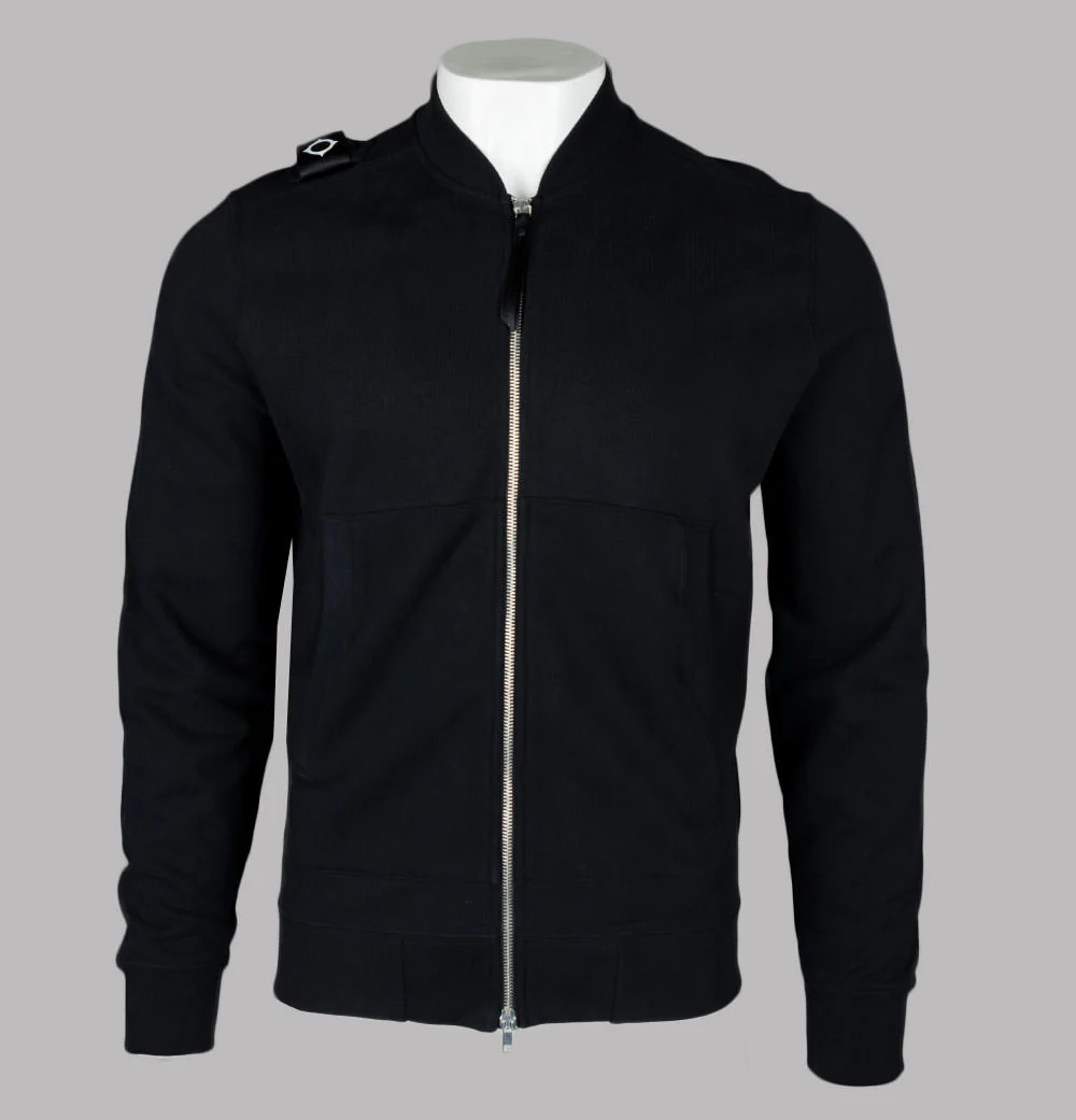 Ma.Strum Core Bomber Zip Sweat Jet Black