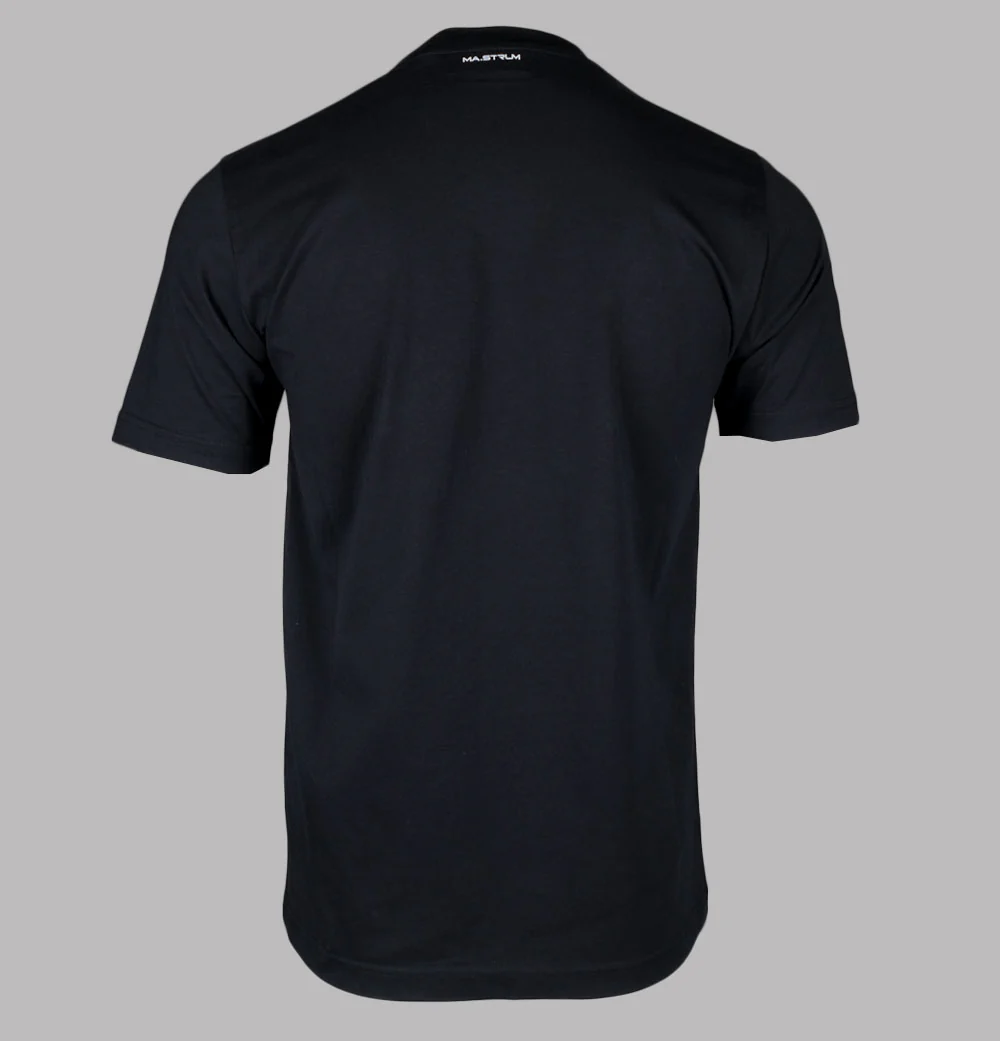 Ma.Strum Grunge Logo T-Shirt Jet Black - Image 2