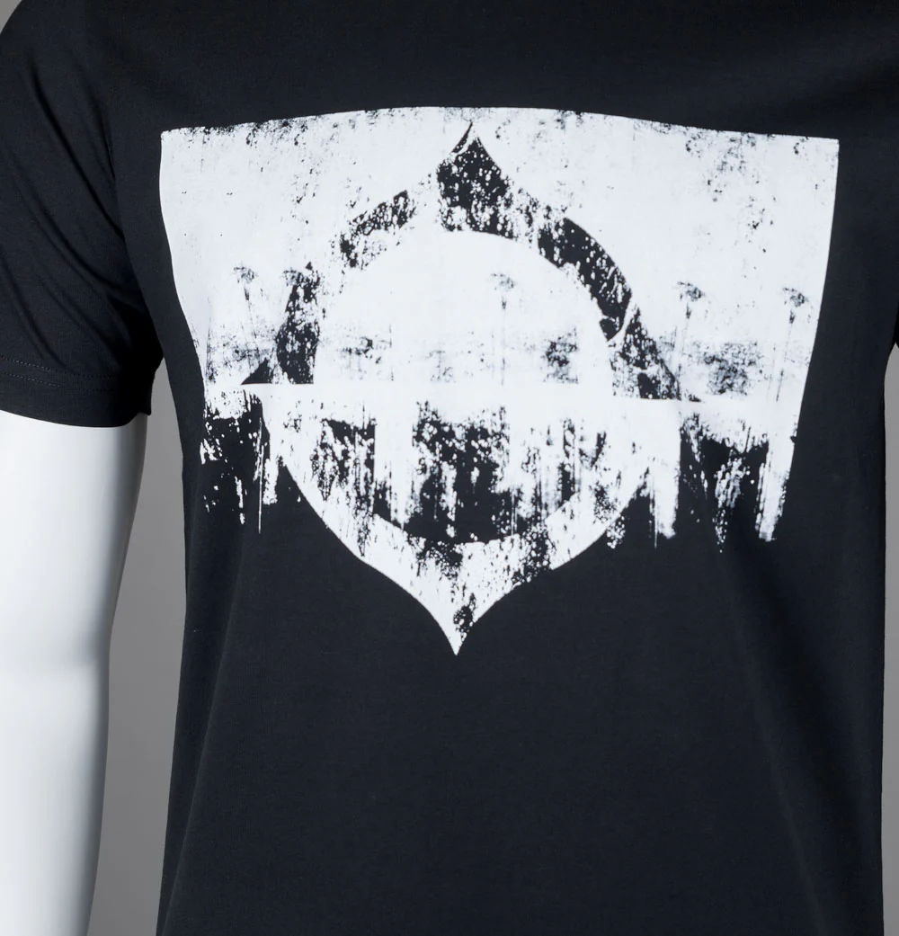 Ma.Strum Grunge Logo T-Shirt Jet Black - Image 3