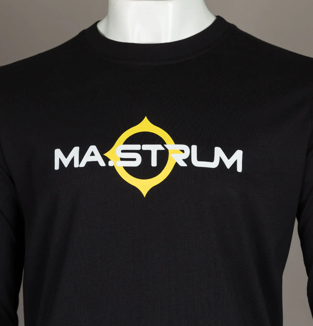 Ma.Strum LS Logo Print T-Shirt Jet Black - Image 3