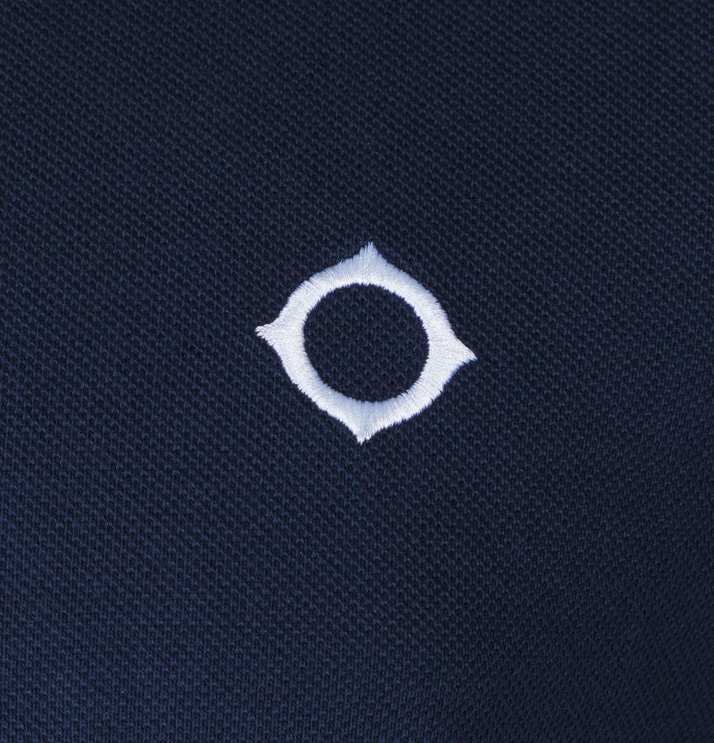 Ma.Strum LS Pique Polo Shirt Ink Navy - Image 4
