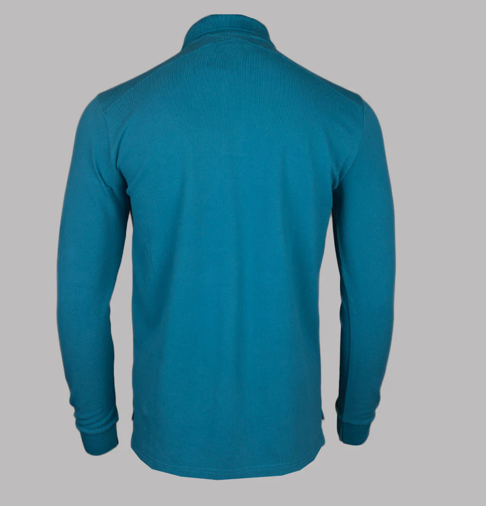 Ma.Strum LS Pique Polo Shirt Storm Blue - Image 2