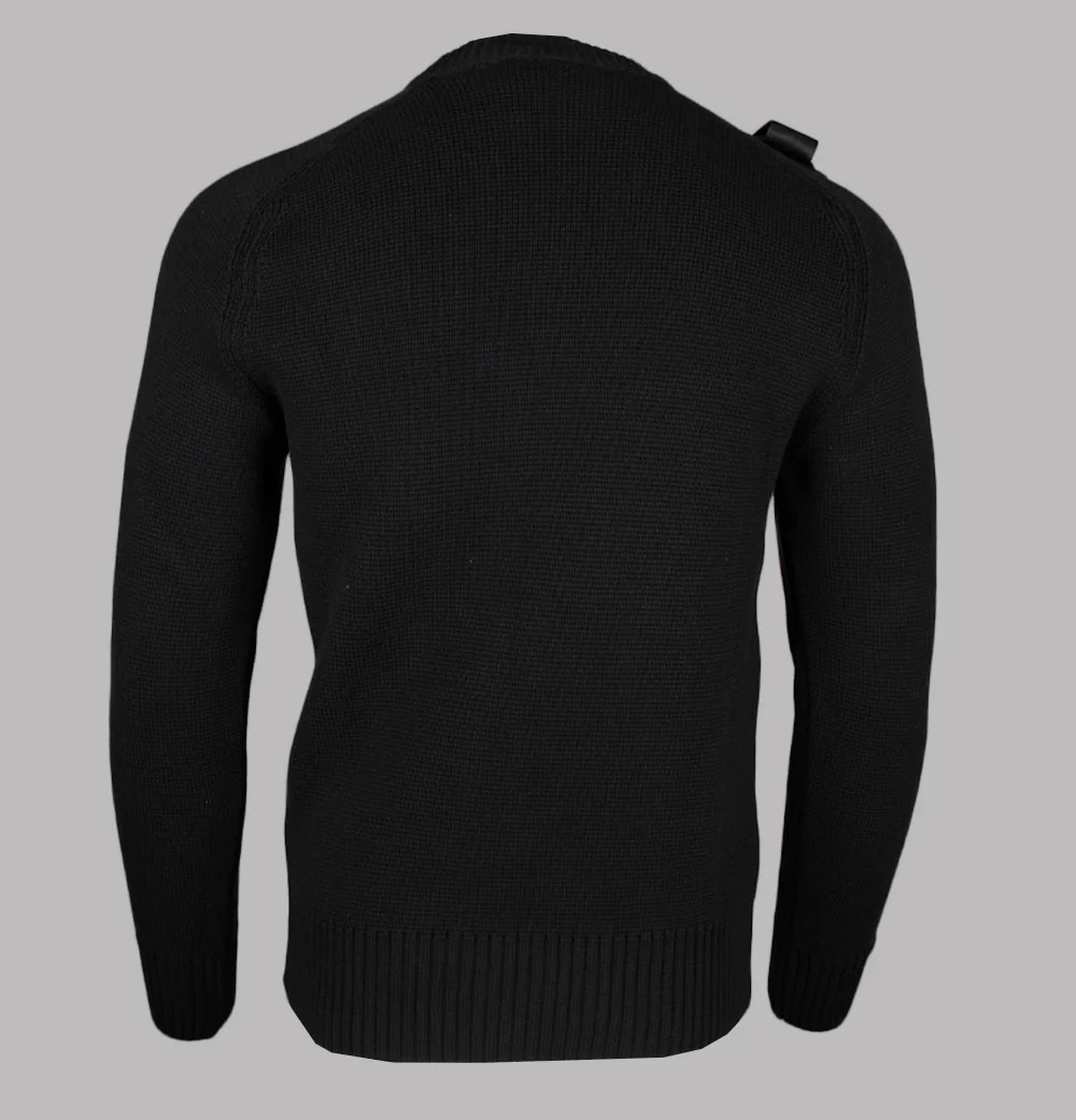 Ma.Strum Milano Knit Crew Neck Sweater Jet Black - Image 2
