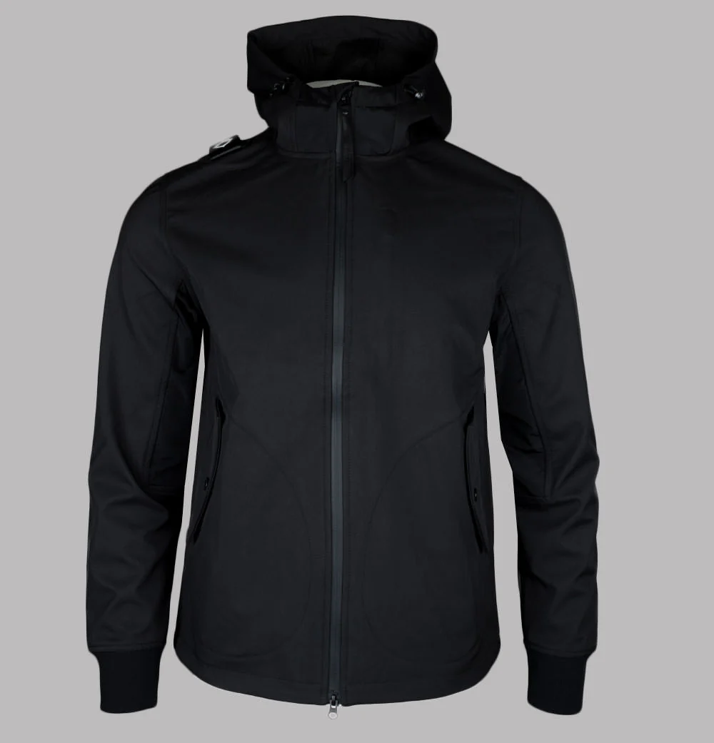 Ma.Strum Softshell Full Zip Hooded Jacket Jet Black