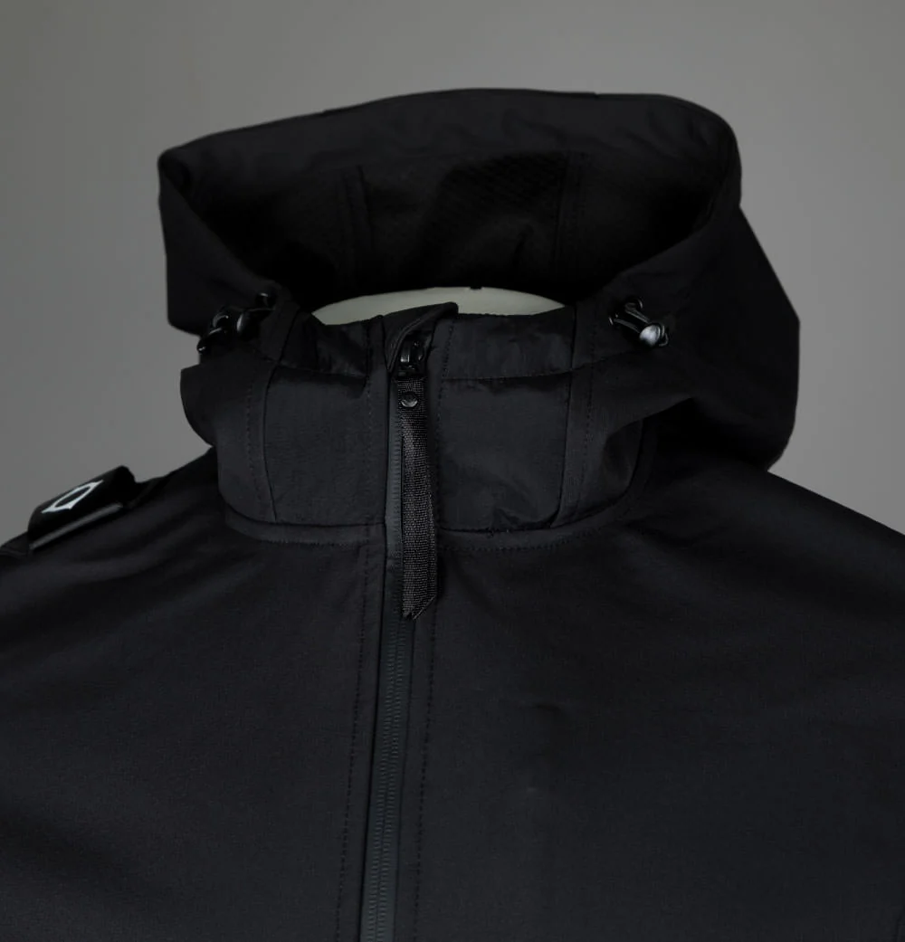 Ma.Strum Softshell Full Zip Hooded Jacket Jet Black - Image 3