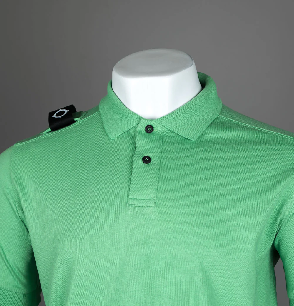 Ma.Strum SS Jersey Polo Shirt Feldspar Green - Image 3