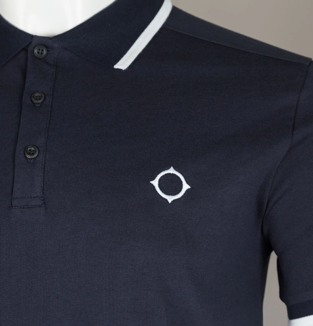 Ma.Strum SS Jersey Polo Shirt Ink Navy - Image 4