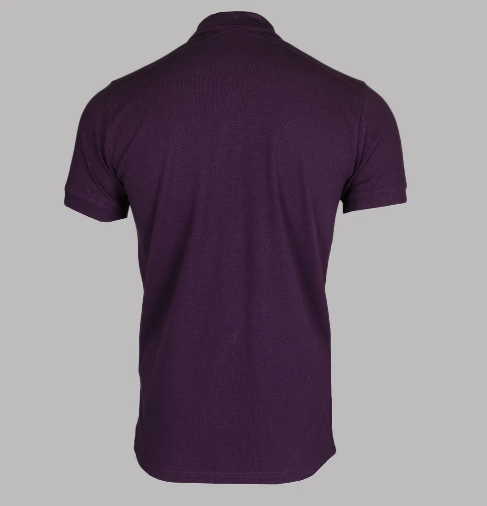 Ma.Strum SS Pique Polo Shirt Aubergine - Image 2