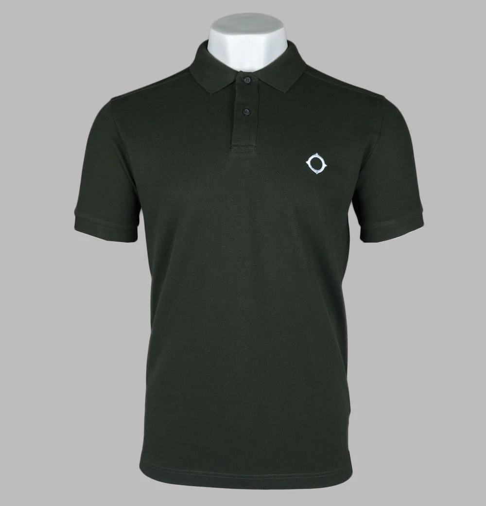 Ma.Strum SS Pique Polo Oil Slick Green