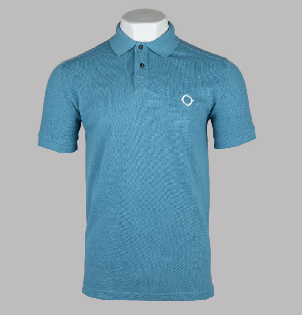 Ma.Strum SS Pique Polo Shirt Aegean Blue