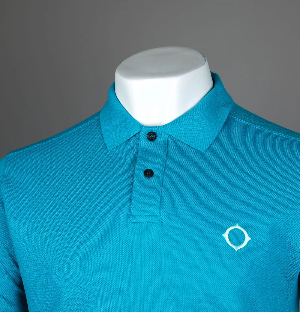 Ma.Strum SS Pique Polo Shirt Vallarta Blue - Image 3